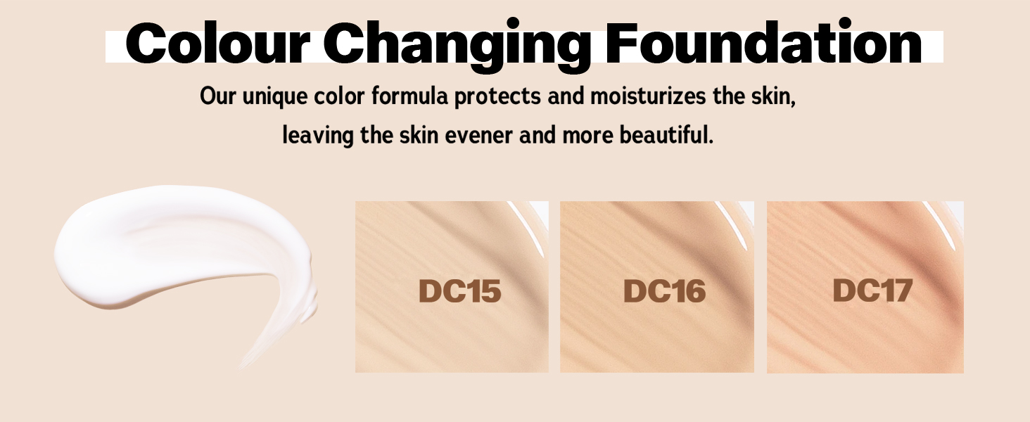 VIOLA HOUSE Color Changing Foundation, Liquid Foundation Makeup For