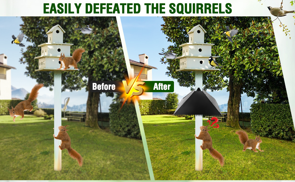 Metal Squirrel Baffle for 4*4 Wooden Pole