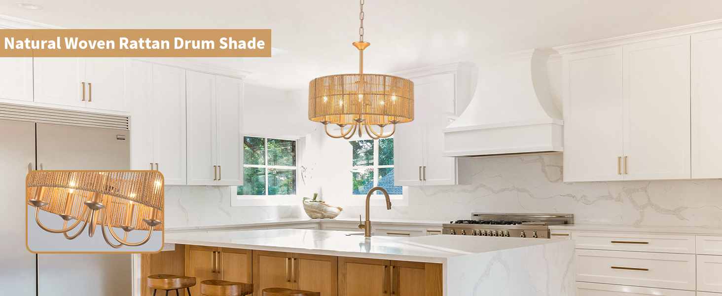 rattan hanging light fixture