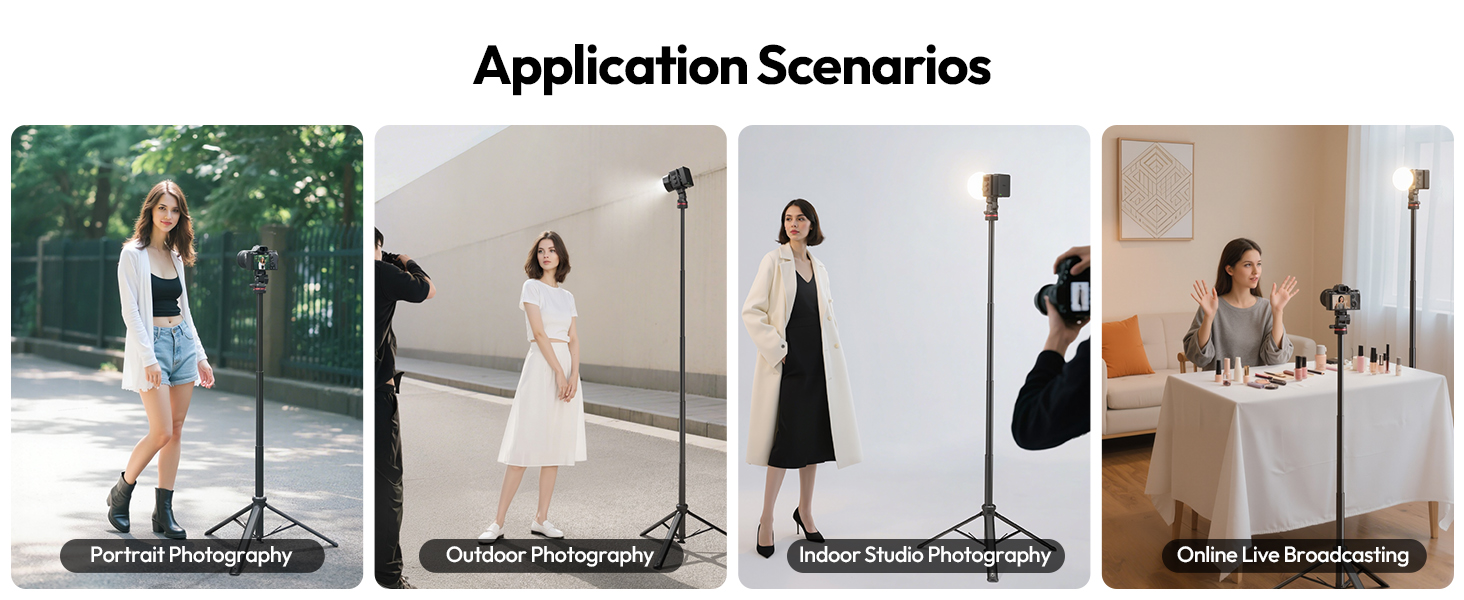 Extendable Phone Tripod, Selfie Stick Vlog Stand for iPhone Sony Canon DJI Osmo Action Camera