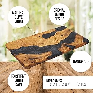 olive wood cutting board dimensions