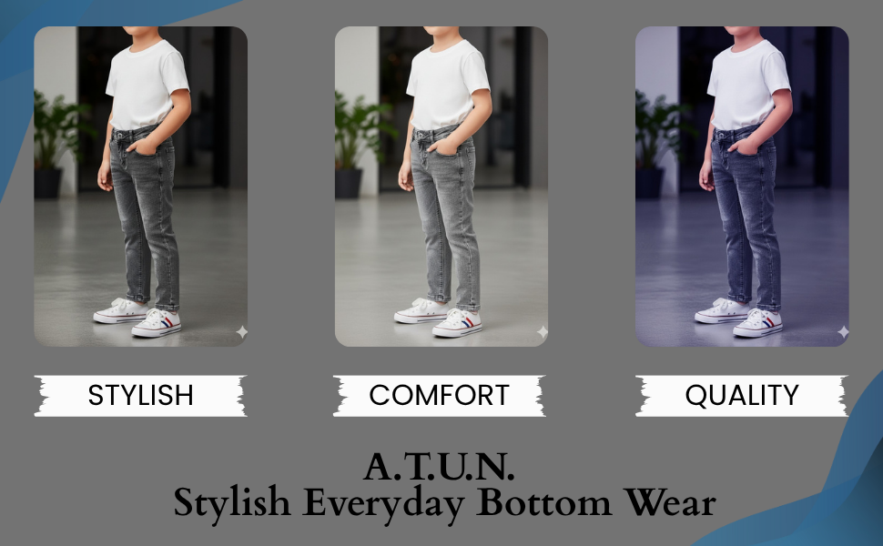 Boys Cotton Stretchable Straight Fit Denim Jeans