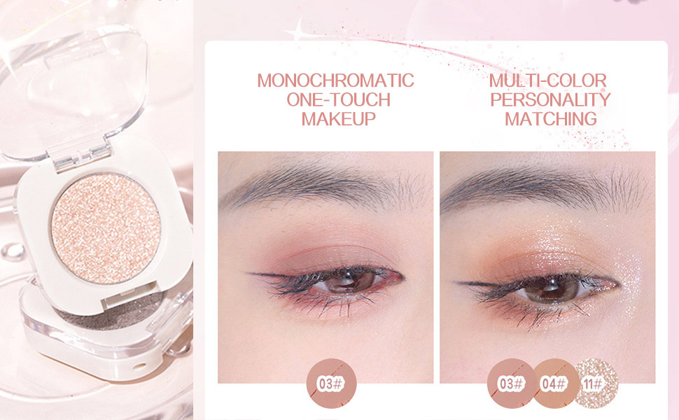  Light Brown Monochrome Glitter Eyeshadow