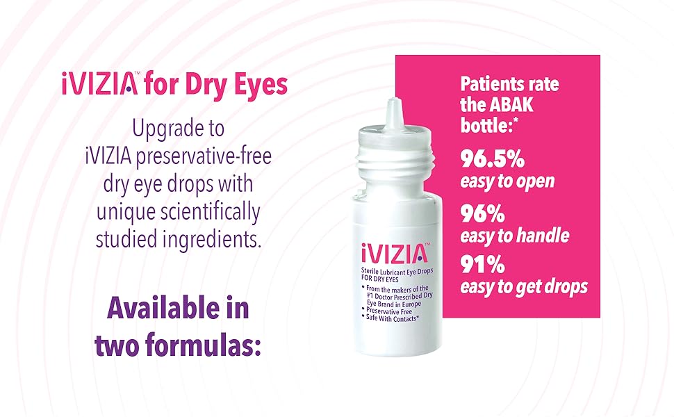 iVIZIA Sterile Lubricant Eye Drops for Dry Eyes