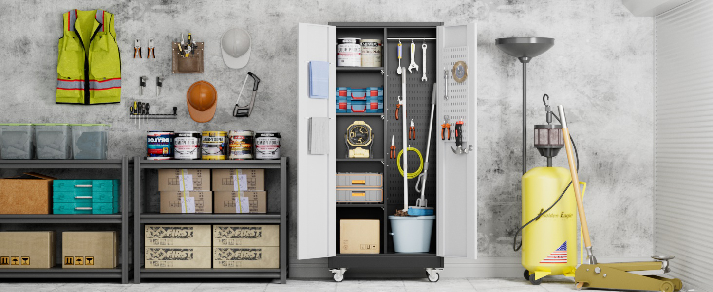 Broom Closet Storage Cabinet