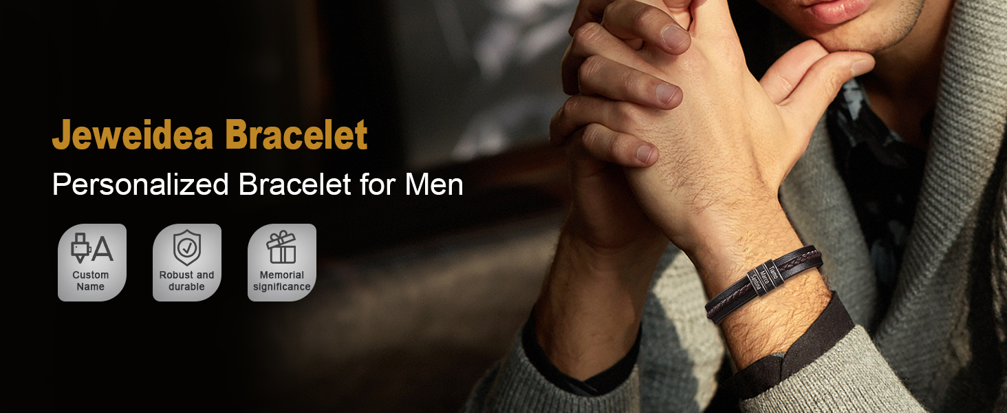 Custom Leather Bracelet for Men