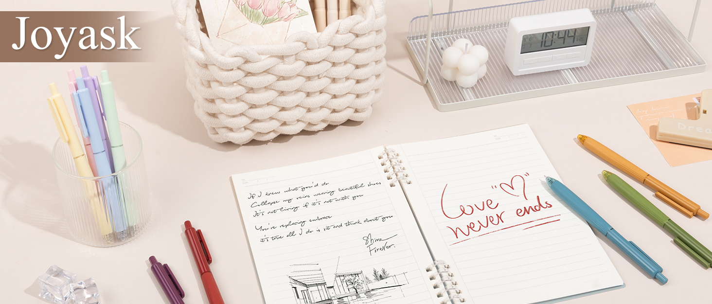 Joyask Acrylic Pen Holder for Desk, 360 Degree Rotating