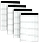Graph Paper Pads 4 Pack Grid Paper Pad 2x2 Blue Squares Per Inch Grid Paper 8.5 x 11.75 Inch Perf...