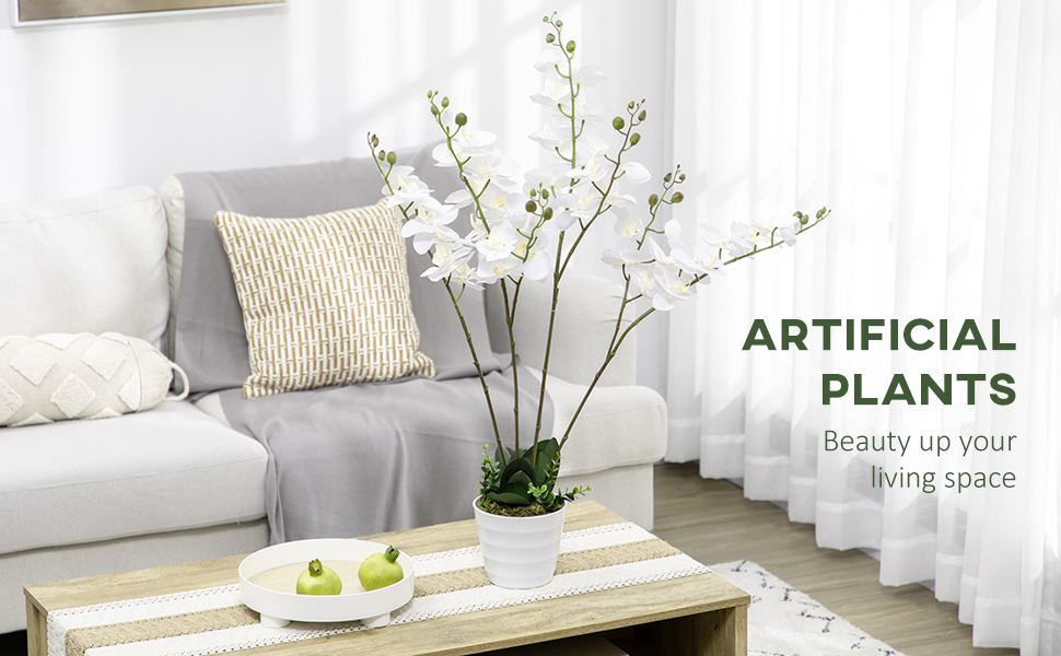 Artificial Flowers Orchid Plant in Pot 75 cm, Fake Orchid