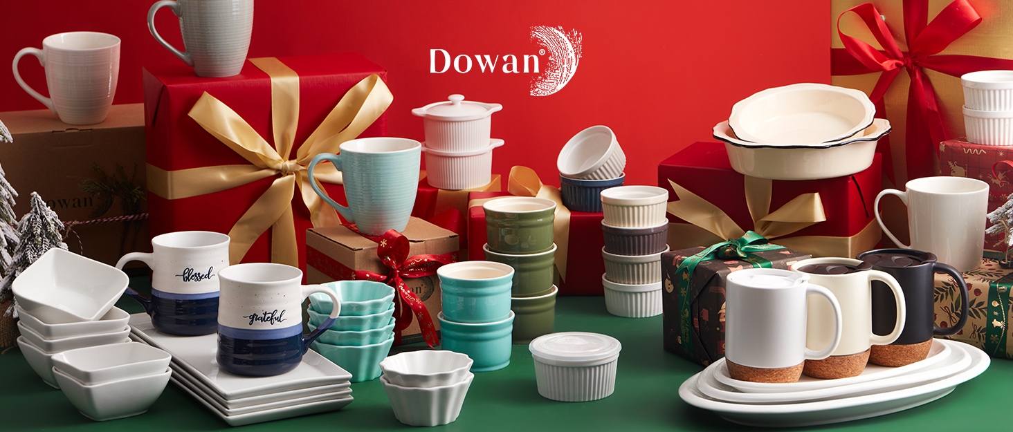 DOWAN Ramekins 6 oz Oven Safe, White Ramekins Set of 6