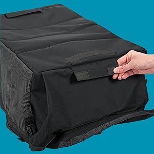 bottom grip tabs under the trunk organizer keep it from sliding in the cargo area