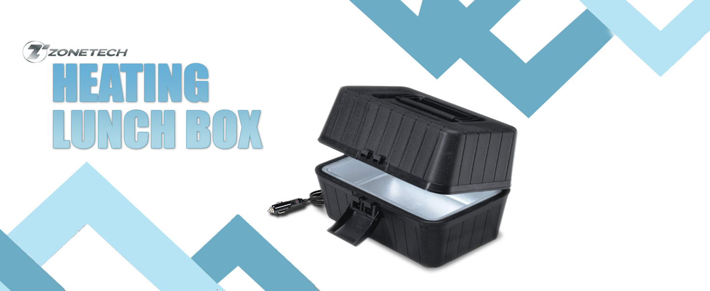Zone Tech Heating Lunch Box Premium Quality Electric Food Warmer Lunch Box 12 Volt Portable
