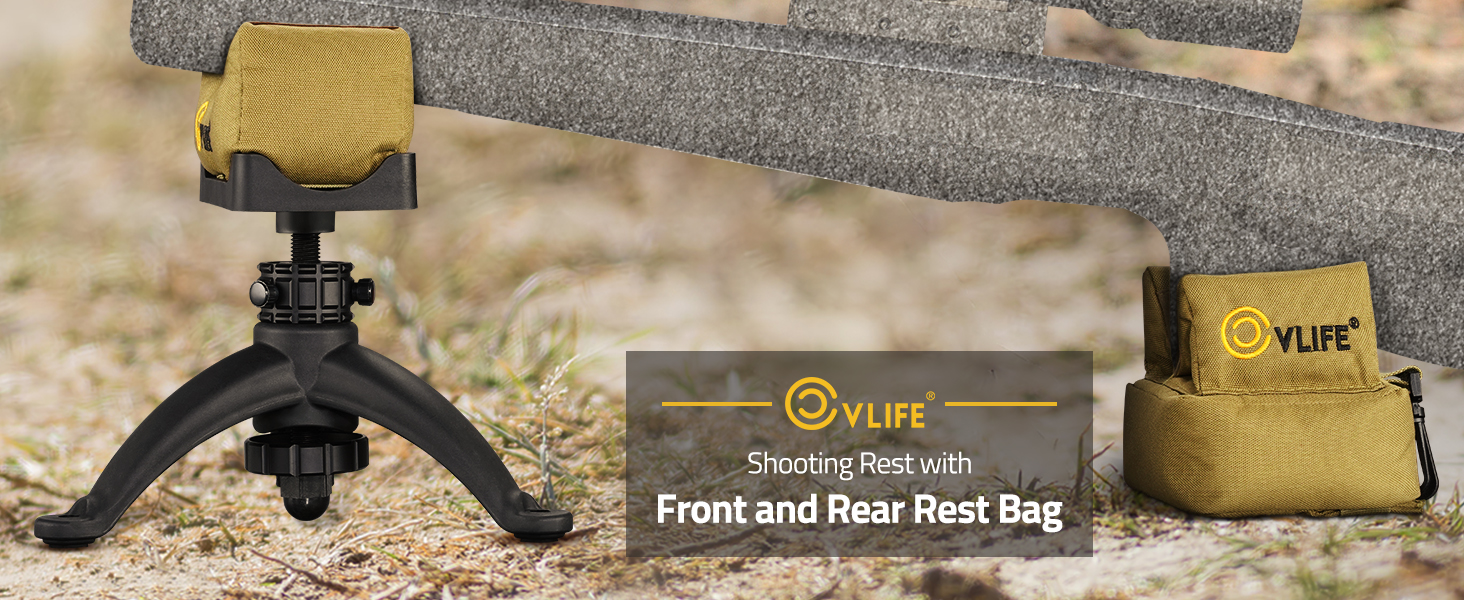 CVLIFE 7-11 Inches Shooting Rest Tripod with Rest Bag