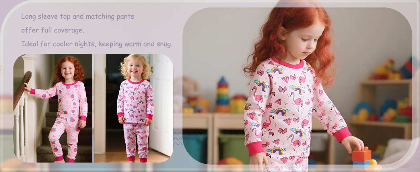 kids flamingos pjs