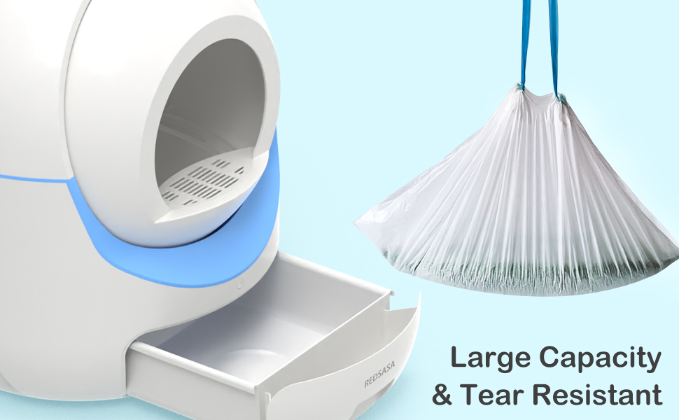REDSASA SelfCleaning Cat Litter Box, Automatic Litter Box, Liner Bag Extra Thick