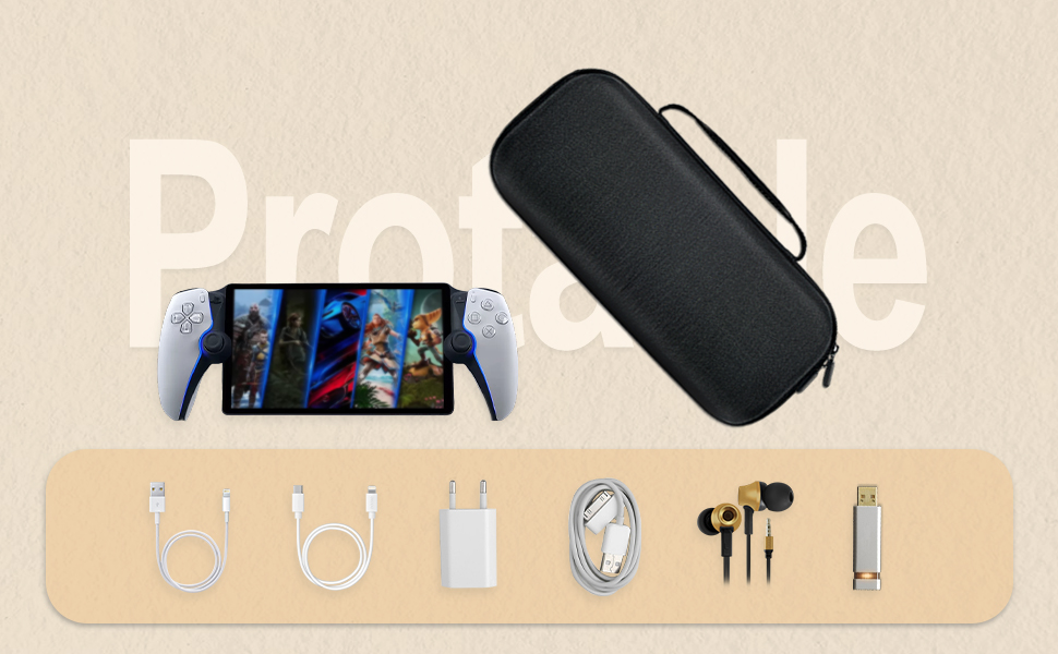 CHIKIXSON Carrying Case for PlayStation Portal Remote Play, Hard EVA Accessories Case for PS