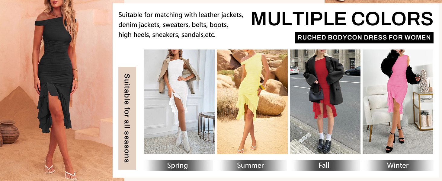 Shoulder Bodycon Midi Dress