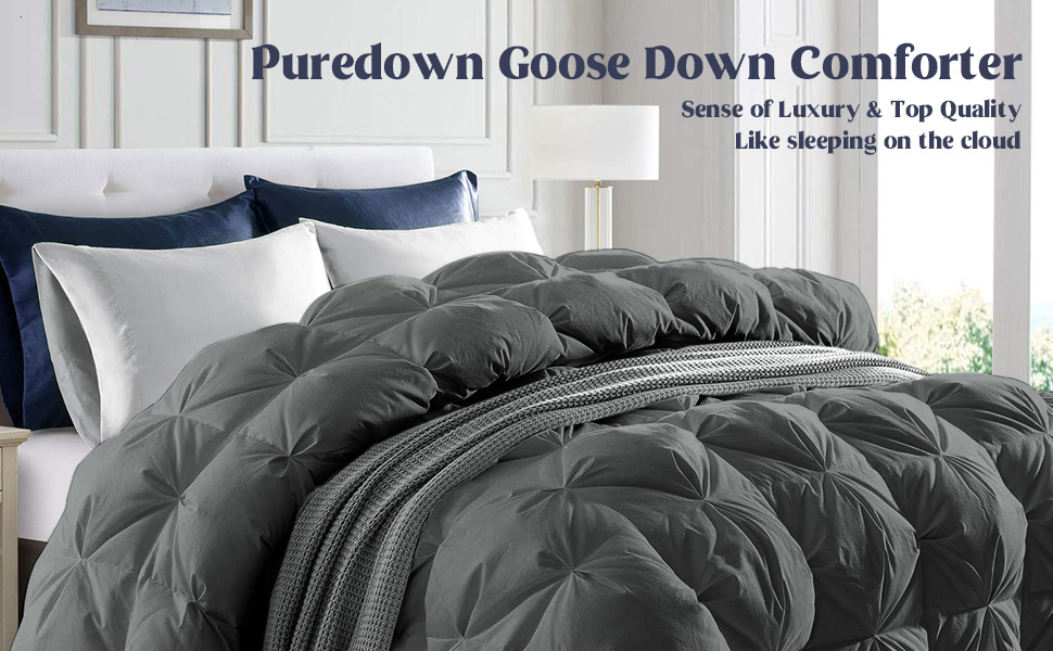 puredown Goose Down Comforter Full Size, 800 Fill Power