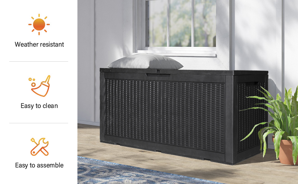 PayLessHere 100 Gallons Deck Box Multifunctional Storage