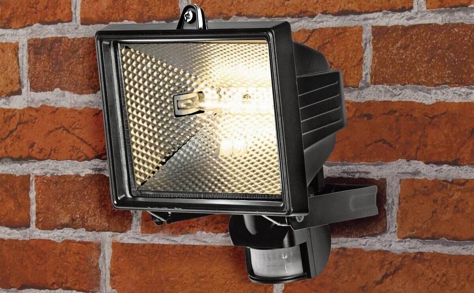 Outdoor Security Light with Motion Sensor Floodlight with PIR Halogen