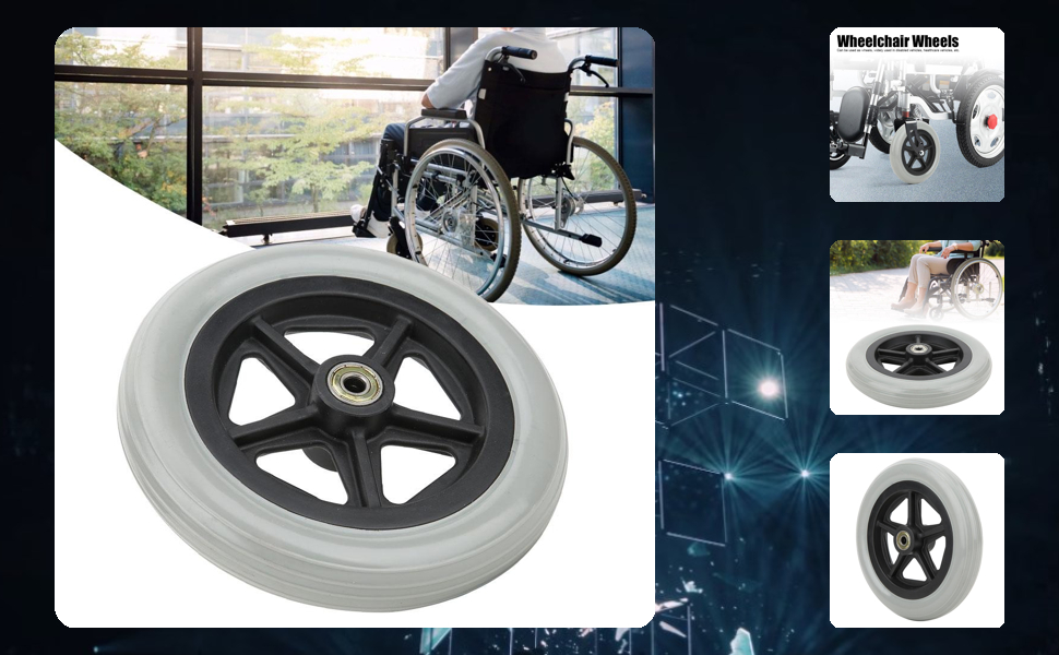 Amazon | 車いす用キャスター 7インチ(176mm) 608ZZベアリング