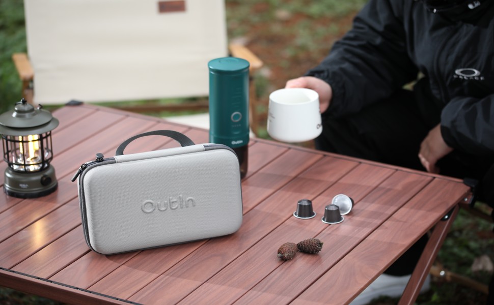 Outin Nano Portable Electric Espresso Machine Carrying Bag, Waterproof Sturdy EVA