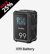 SMALLRIG V Mount Battery X99, 99Wh / 6800mAh V Mount Battery, 100W Output 2H Full Charge, Dual D-...
