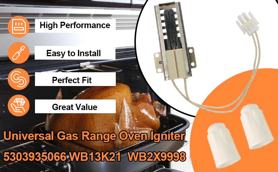 WB13K21 Gas Range Oven Igniter Fit for GE Hotpoint Ken