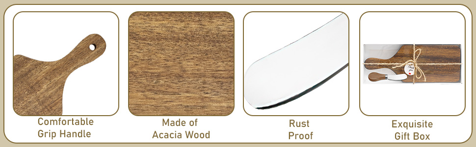 6 Set Cheese Board Wedding Bridal Shower Party Favors Cheese Knives Set