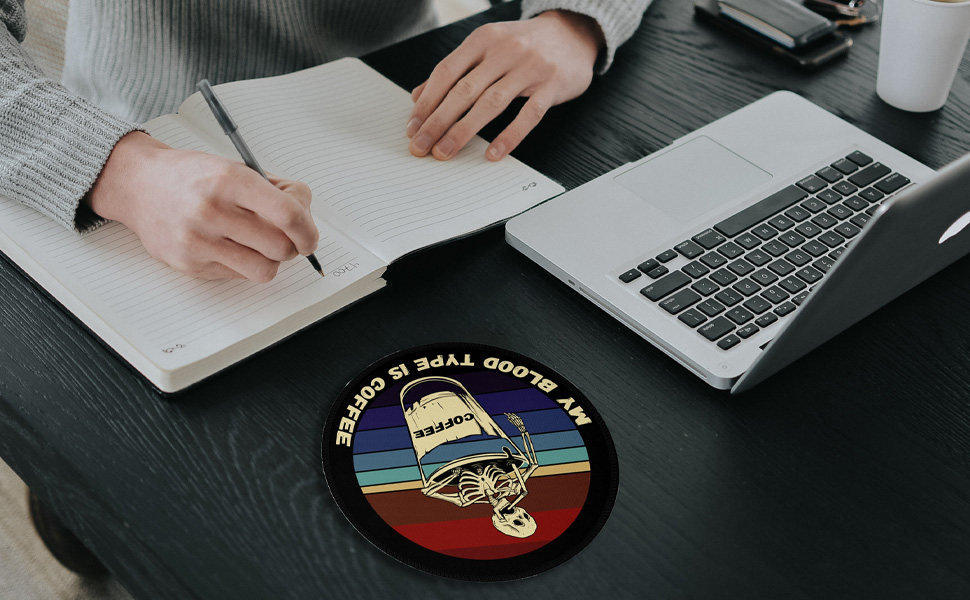 Ghostface Fire Small Mouse Pad, Cute Funny Round Mousepad