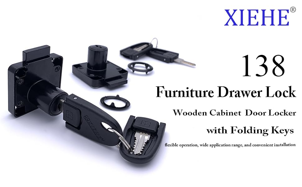 Drawer Locks with Keys XIEHE 138 Zinc Alloy Replacement Door