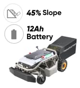 Mowrator Remote Control Lawn Mower S1 2WD 12Ah, Robot Lawn Mower No Wire with 1.5-4.3 Inch Cuttin...