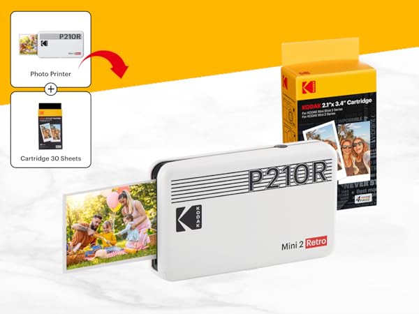 Amazon.com : Kodak Mini 2 Retro 4PASS Portable Photo Printer