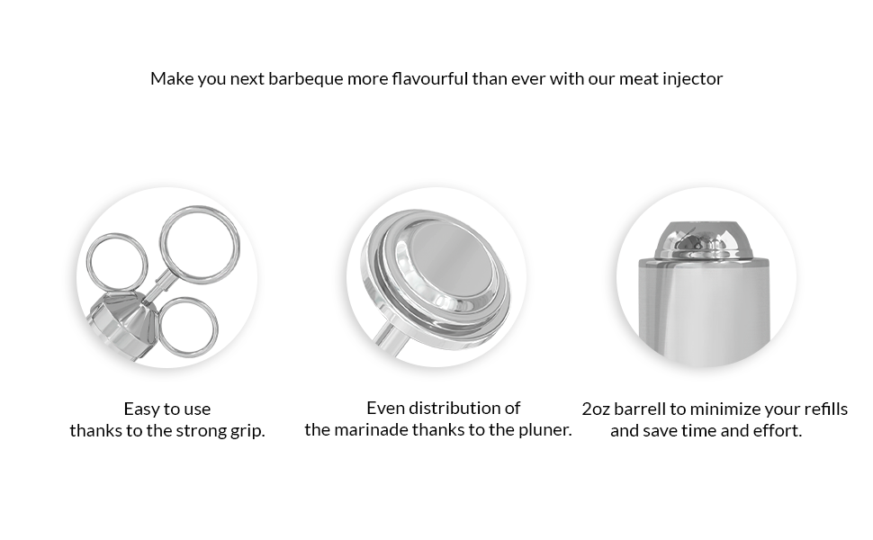 HOMESEED Meat Injector Marinade injector for smoking and