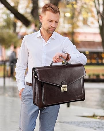 banuce leather briefcase men