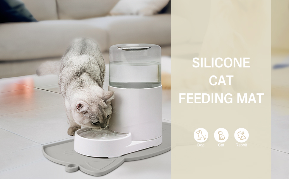 Coomazy Cat Food Mat Silicone Pet Feeding Mat for Kitten & Puppy Non