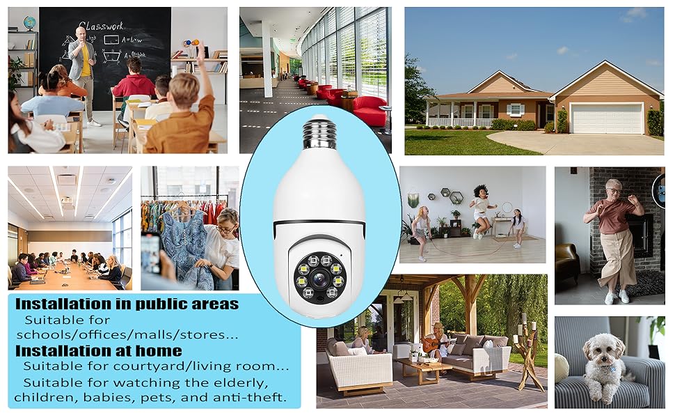 Light Bulb Camera,360 Light Bulb Security Camera,Light