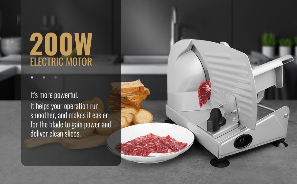 Meat Slicer, Anescra 200W Electric Deli Food Slicer with Two Removable 7.5