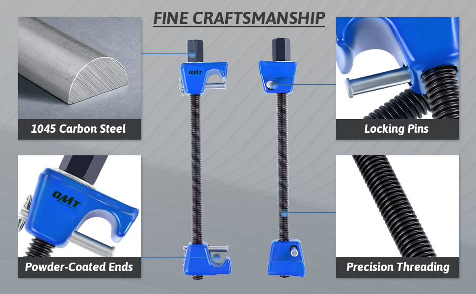 OMT Macpherson Strut Spring Compressor Tool Kit with 10.6" Range, Dual