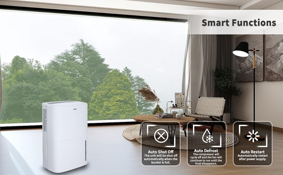 Uhome Dehumidifier 150 Pints with Pump for space up to