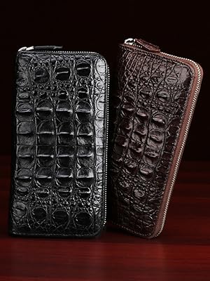 本物のクロコダイル ワニ革 長財布 お札 小銭 カード入ります 新品 未使用 b Amazon.co.jp: [XINXIKEJI] 本クロコダイル革 長財布 ワニ革 大