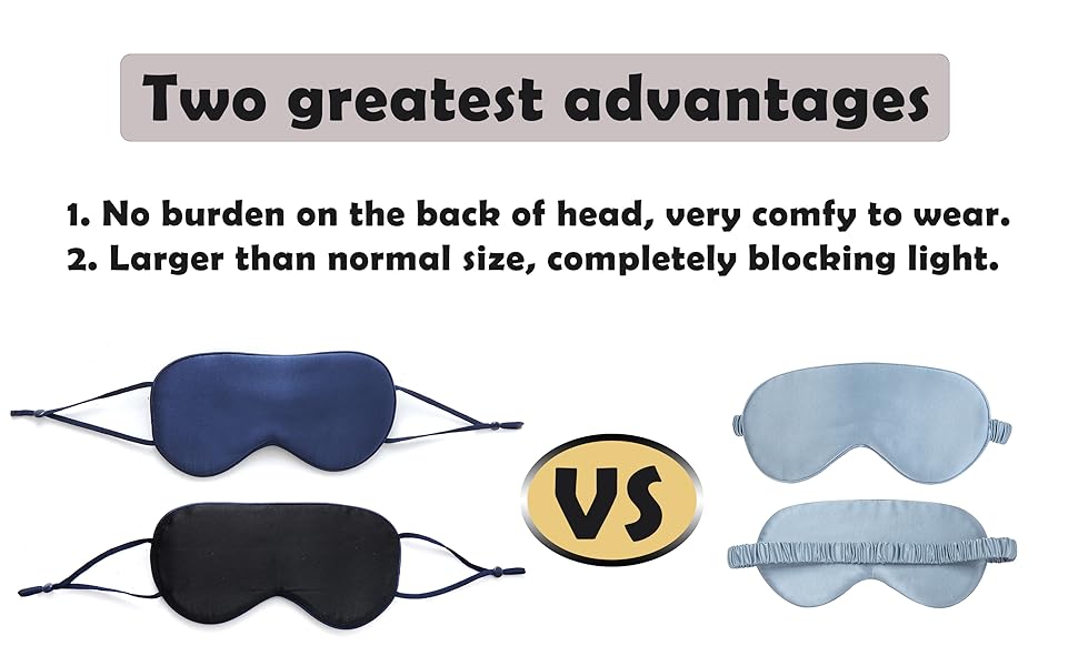 Sleep Mask for Women Men, Mulberry Silk Eye mask for Sleeping, Unique Adjustable Ear