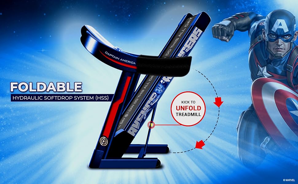 PowerMax Fitness;treadmill for home use,marvel edition treadmill,manual trademil    SPN-RECPP