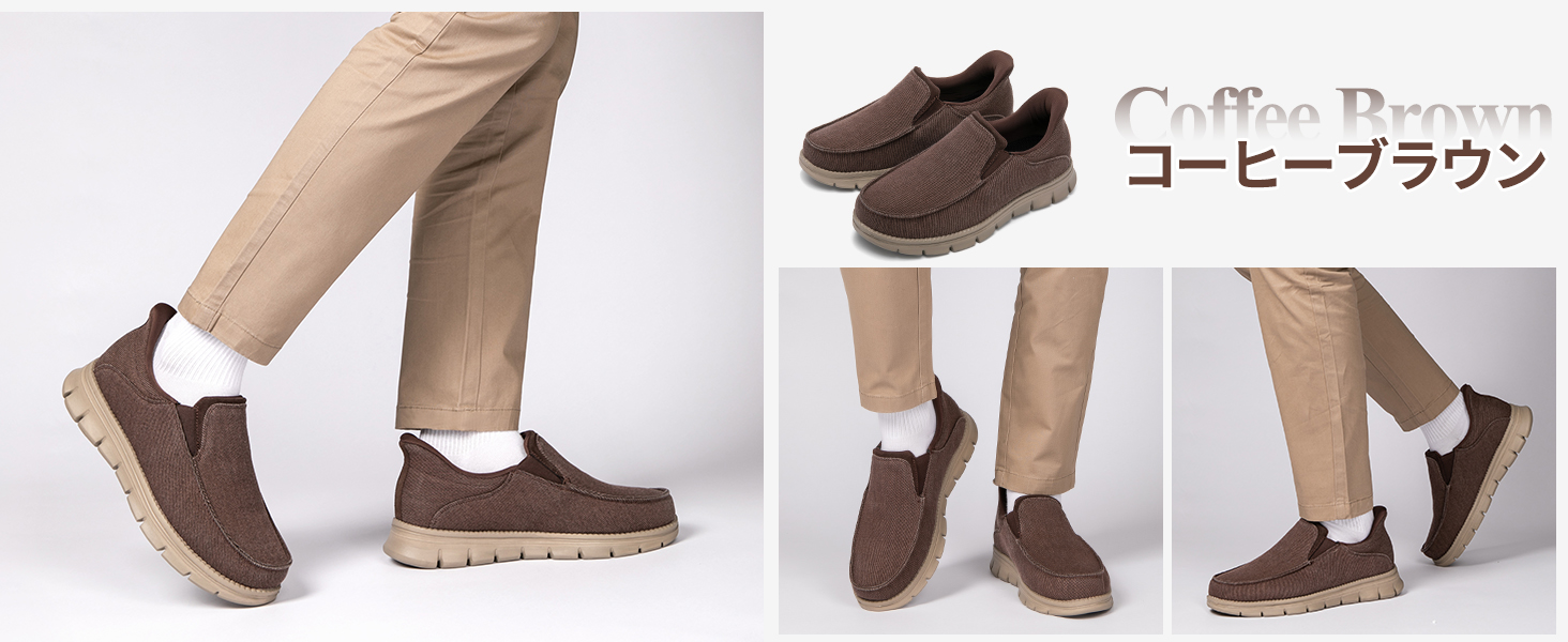 Hands-free Sneakers, Slip-Ons, Canvas Shoes, Men's, Walking Shoes, Easy to Wear, Low-Cut Canvas Sneakers, Lightweight, Commuting to Work