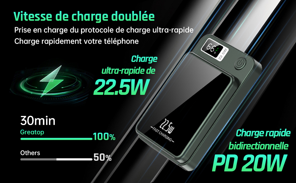 Banque d'alimentation magnétique sans fil