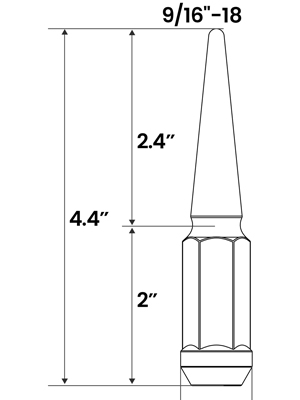 9-16 spike lug nuts