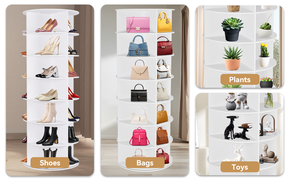 7 Tier Rotating Shoe Rack Tower