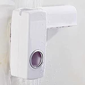 Hands Free Wall Mounted Plastic Dust Proof Automatic Toothpaste Dispenser 
