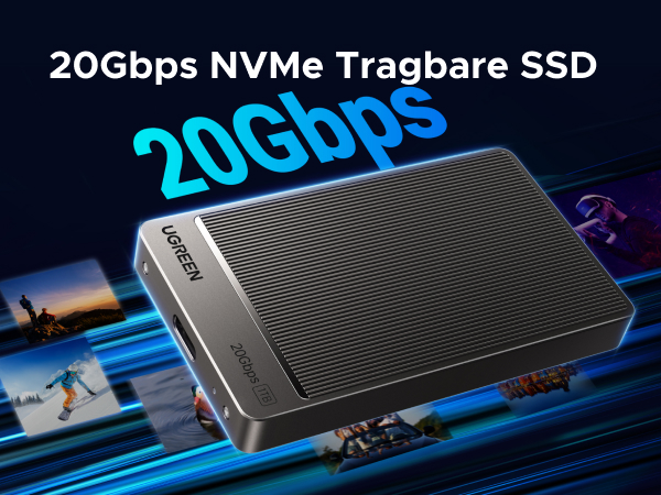 UGREEN Extreme Portable SSD 1TB, 2000MB/s Read, 2000MB/s