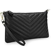 YALUXE Genuine Leather Wristlet Handbags Purses Cell Phone Pocket Clutch Wallet Crossbody Bags fo...